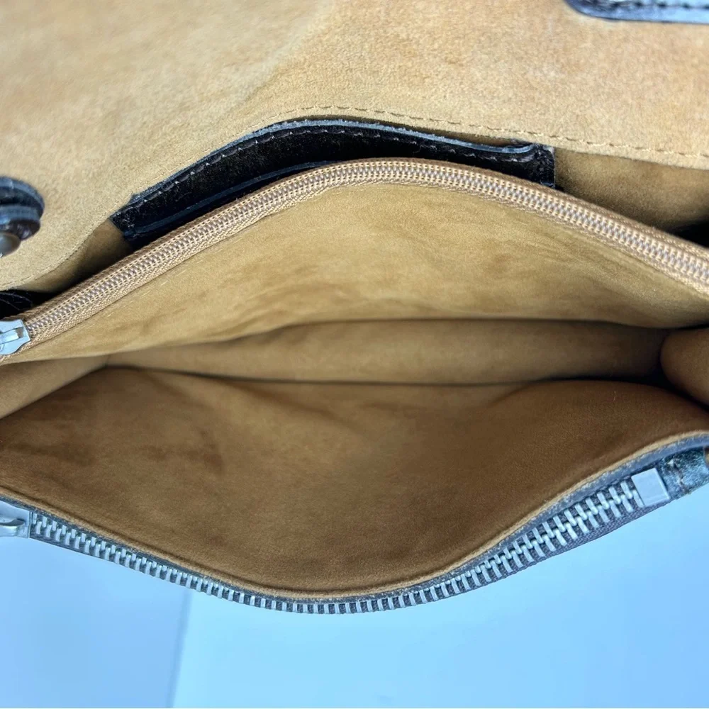 Patricia Nash Balloi Tooled Turquoise Floral Leather Crossbody Bag